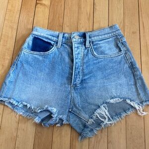 Joe's Jeans Light Blue Frayed Jean Shorts